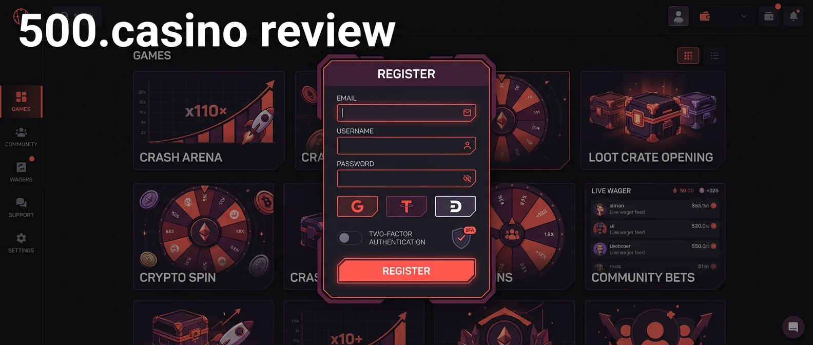 500.Casino: How to Sign Up and Complete Your 500.Casino Login