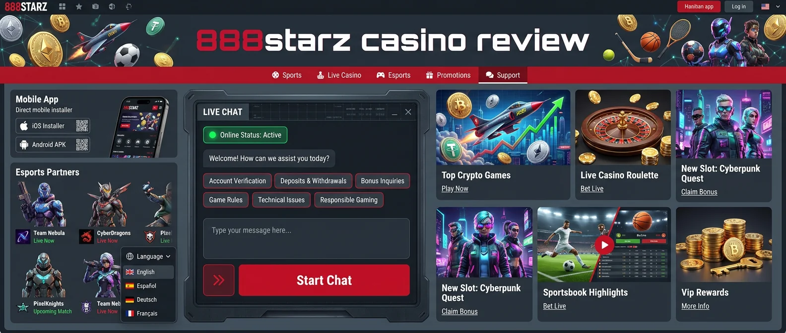 888starz: Customer Support and Mobile Usability