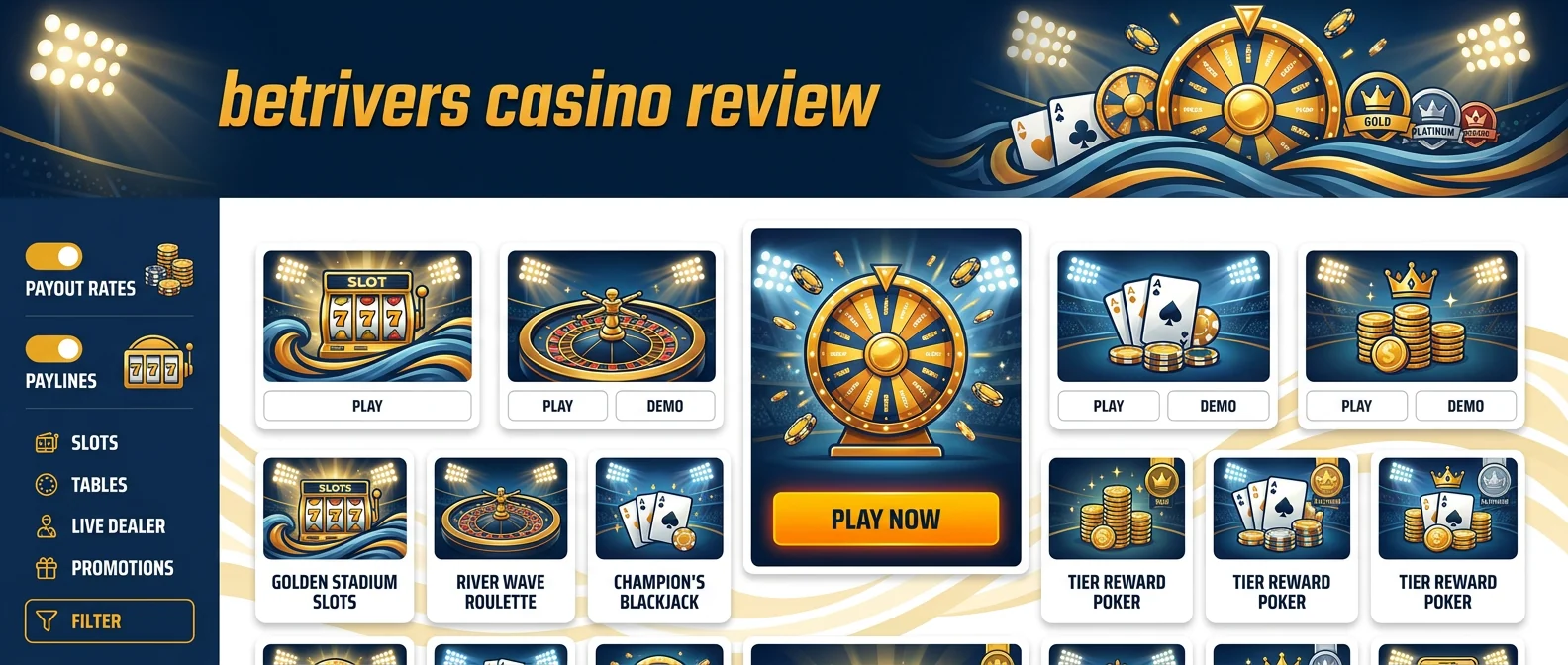 BetRivers: Game Selection at BetRivers Online Casino