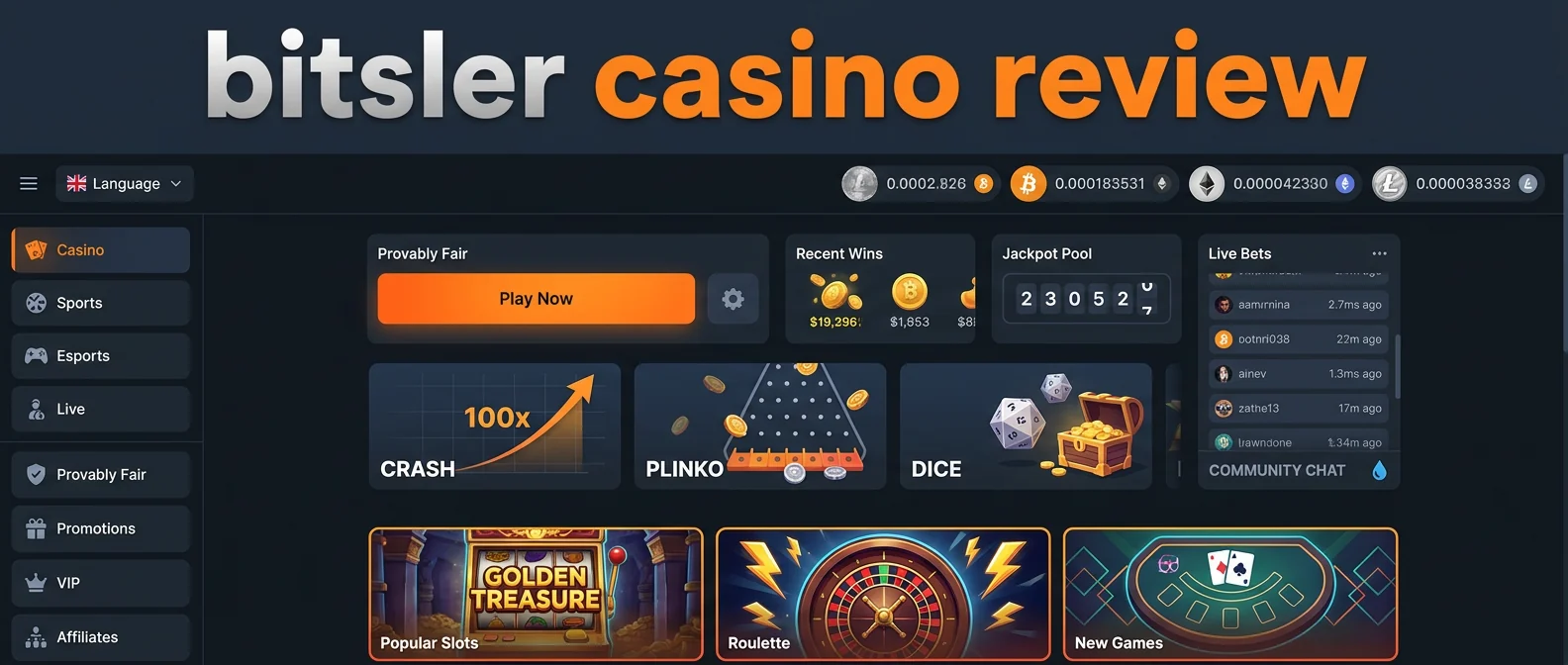 Bitsler: Bitsler Casino Review: At a Glance