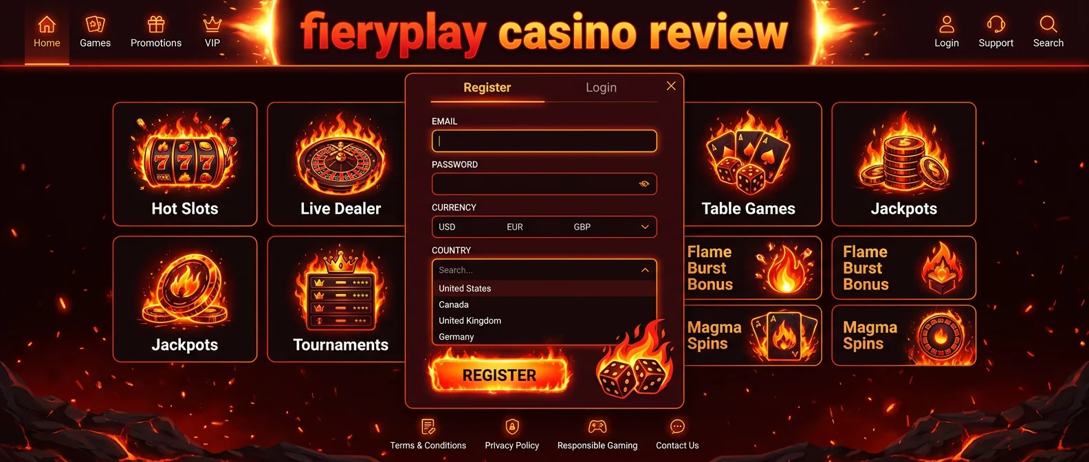 FieryPlay: FieryPlay Casino Review: First Impressions and Account Setup