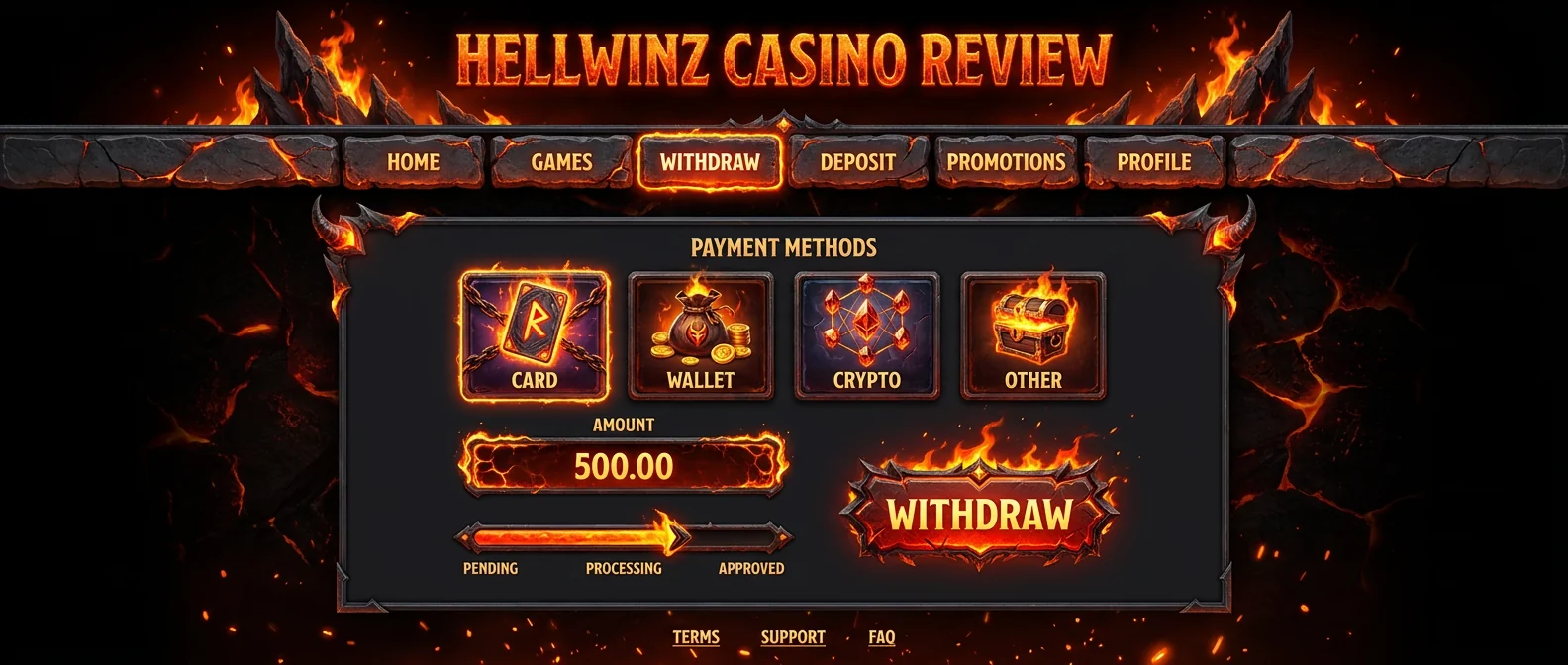Hellwinz: Payment Methods and Withdrawal Speed