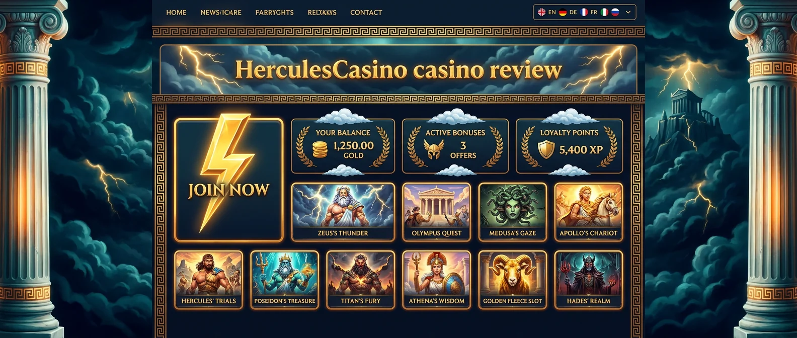 HerculesCasino: HerculesCasino Review: Snapshot and Key Features