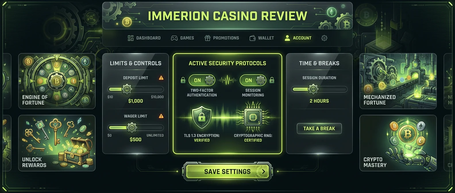 Immerion: Security and Licensing: Is Immerion Casino Legit?