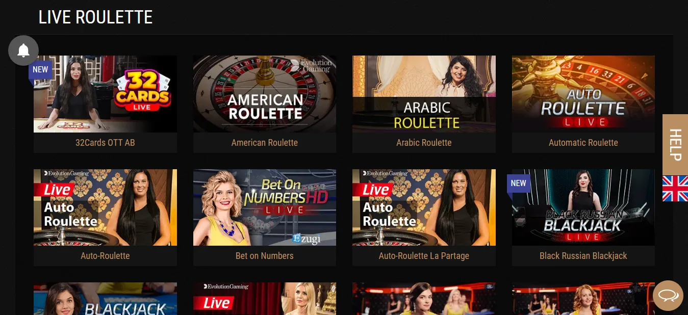 King Billy Live Casino