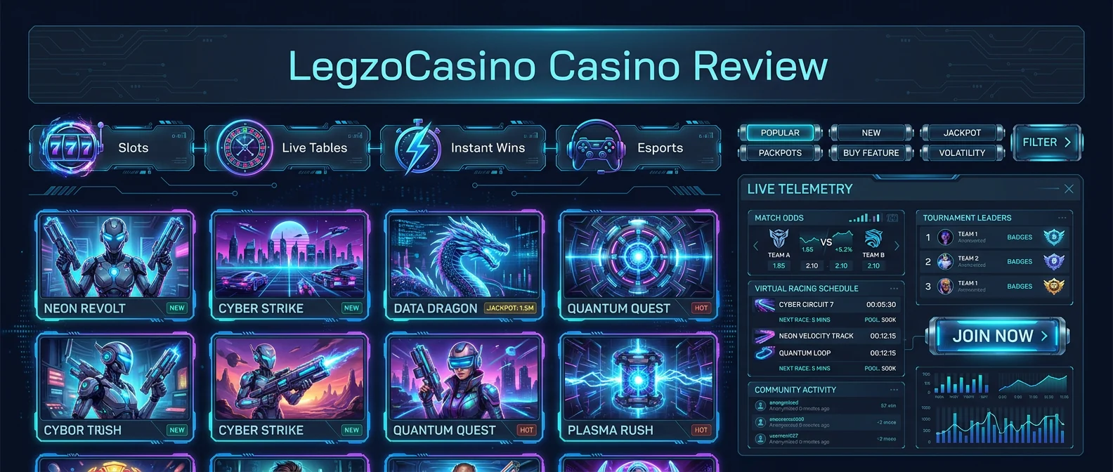 LegzoCasino: Game Selection and Betting Variety