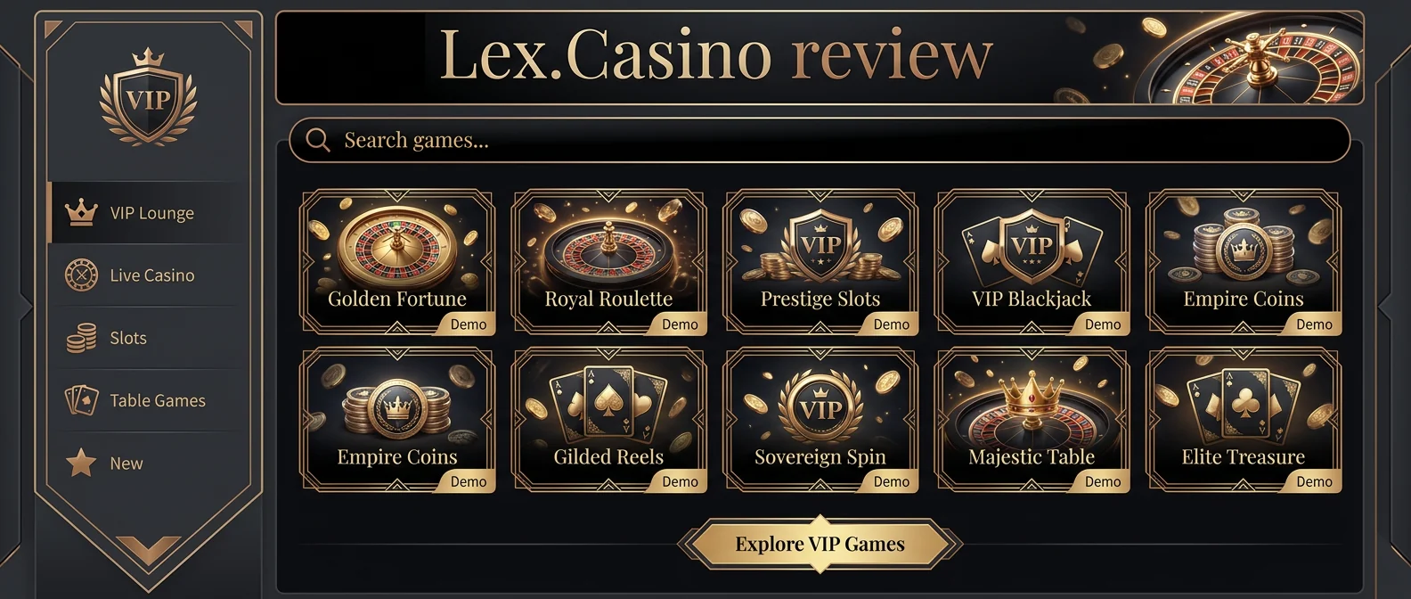 Lex.Casino: Game Selection and Betting Options at Lex.Casino