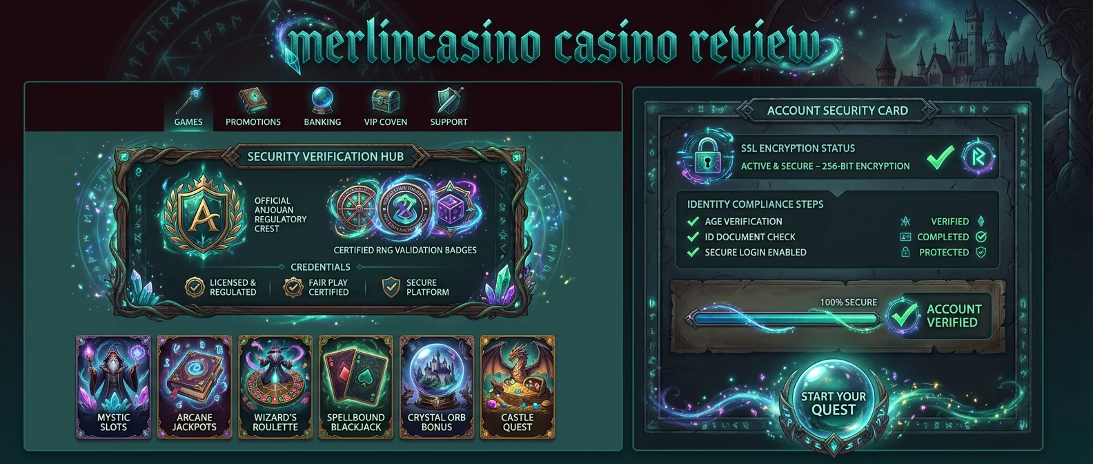 MerlinCasino: Licensing and Security: Is MerlinCasino Casino Legit?