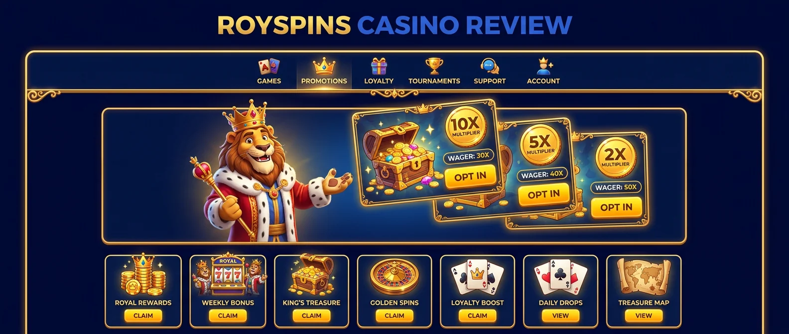RoySpins: RoySpins Casino Welcome Bonus and Promotional Offers