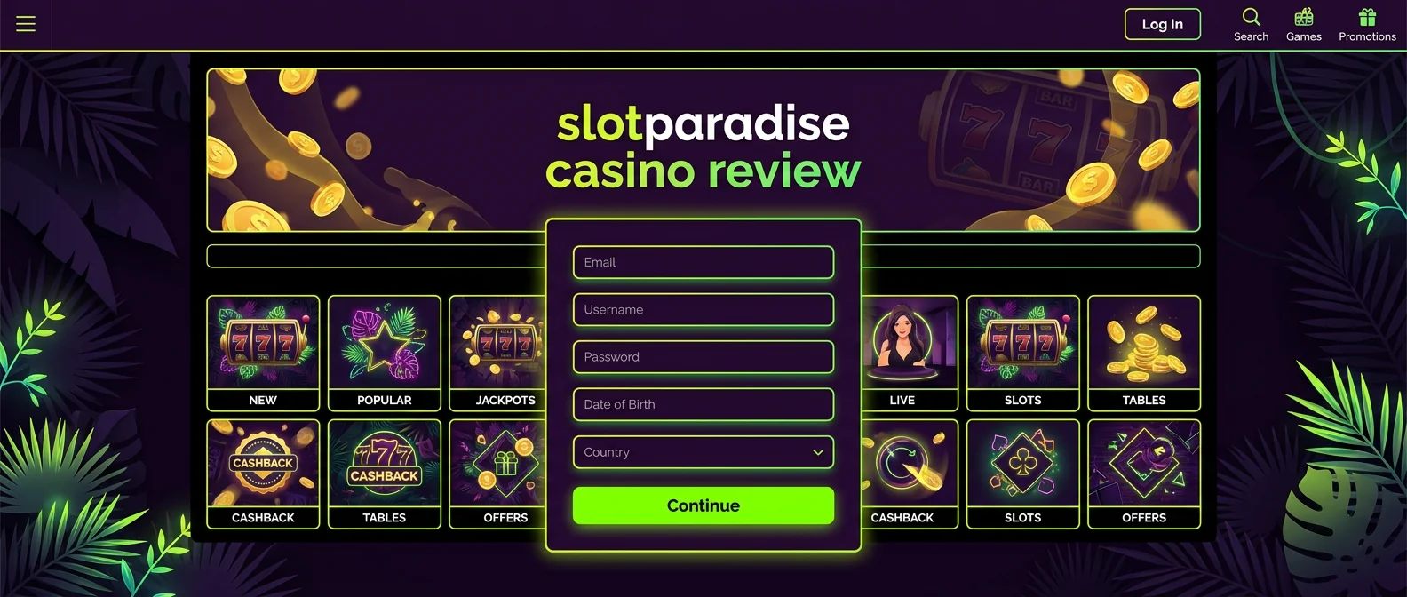 SlotParadise: Registration Process and SlotParadise Casino Login