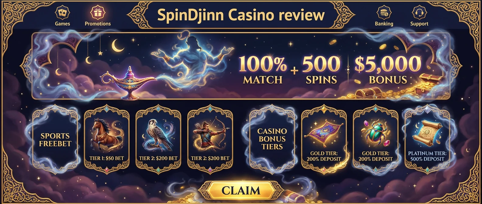 SpinDjinn: SpinDjinn Casino Welcome Bonus and Promotions