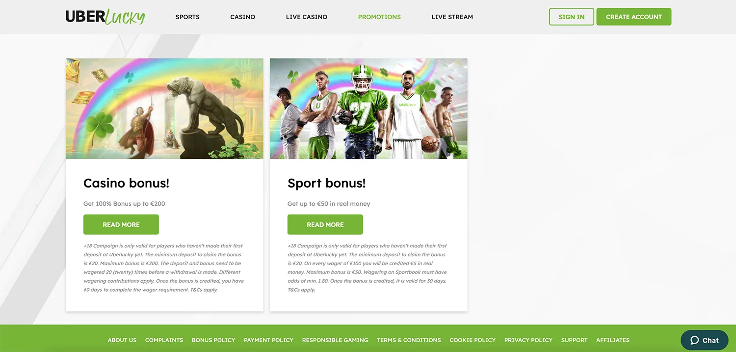 Uberlucky Casino Promotions