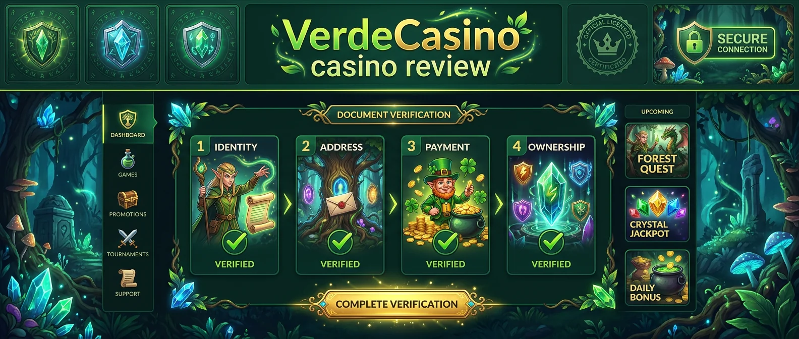 VerdeCasino: Licensing, Security, and Is VerdeCasino Casino Legit?