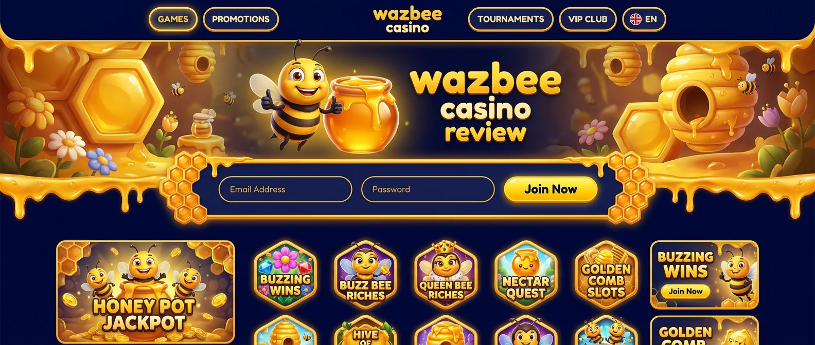 Wazbee: Wazbee Casino Review: Overview & First Impressions