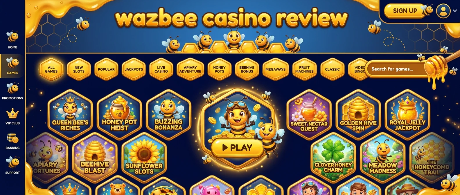 Wazbee: Game Selection and Software Providers