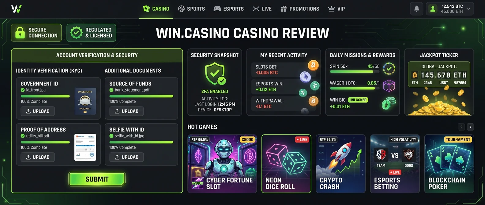 Win.Casino: Is Win.Casino Casino Legit? Licensing, Security, and Trustpilot Reputation