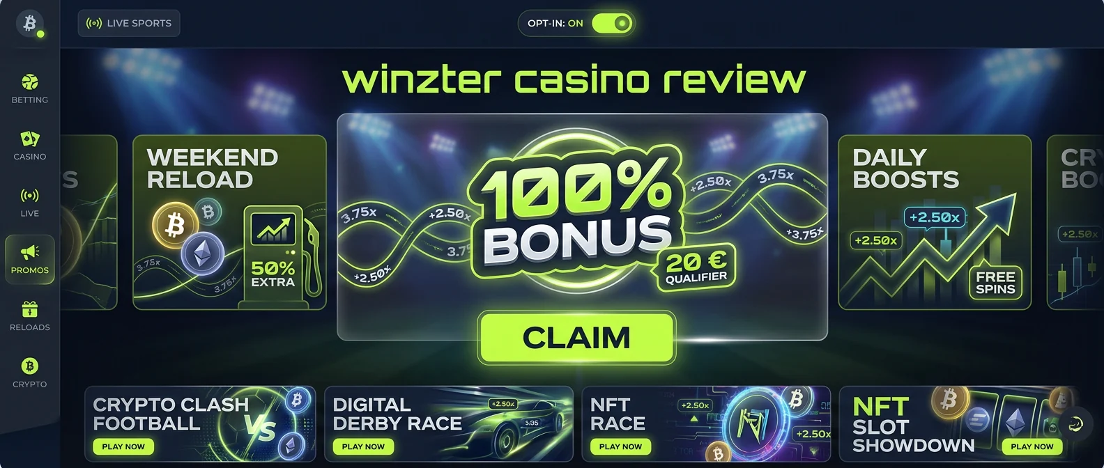 Winzter: Winzter Casino Welcome Bonus and Promotional Offers